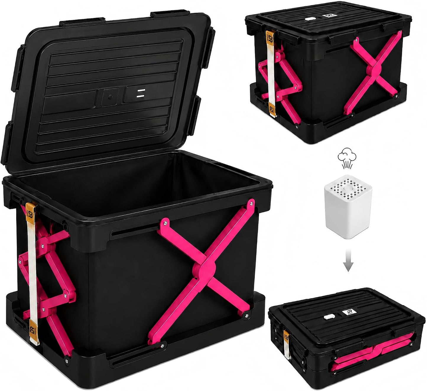 DUORAN 14.8-Gallon Collapsible Stackable Storage Bin