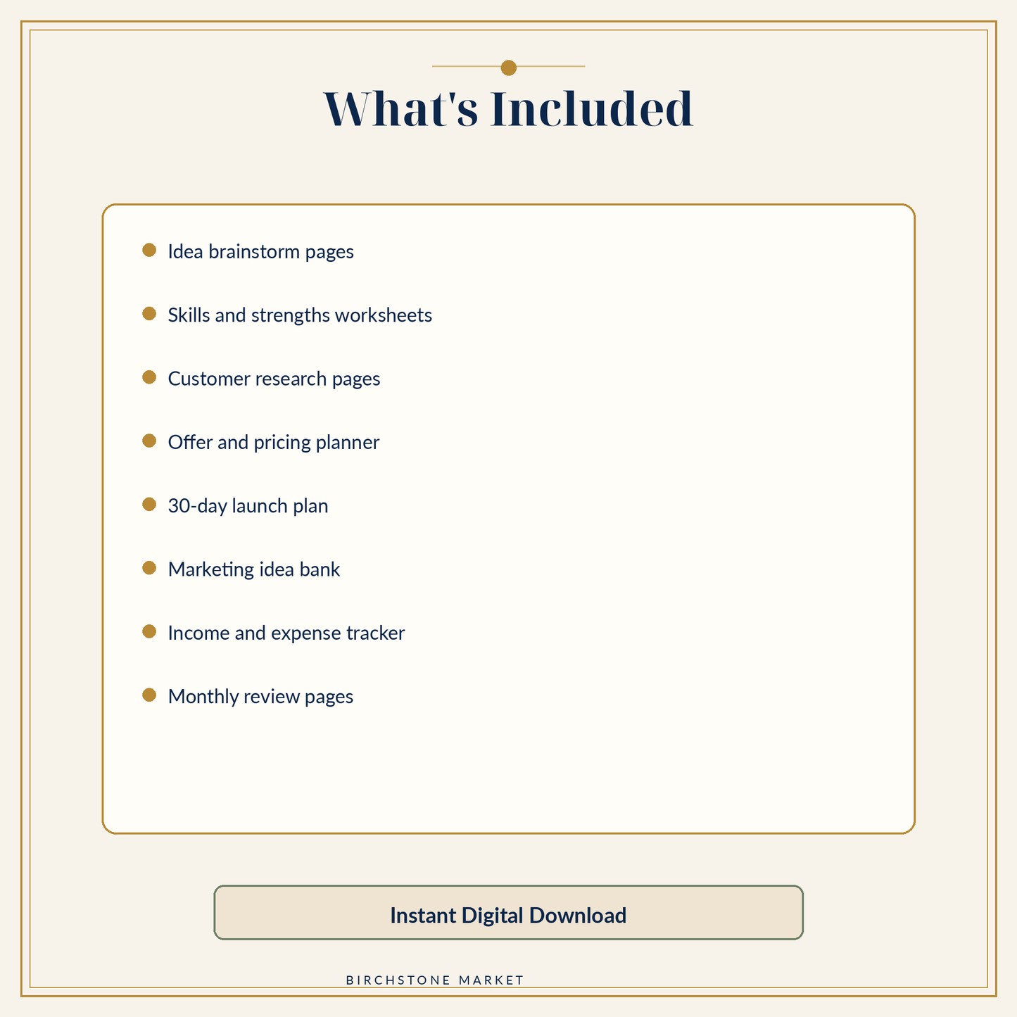 Side Hustle Planner & Launch Workbook Printable PDF