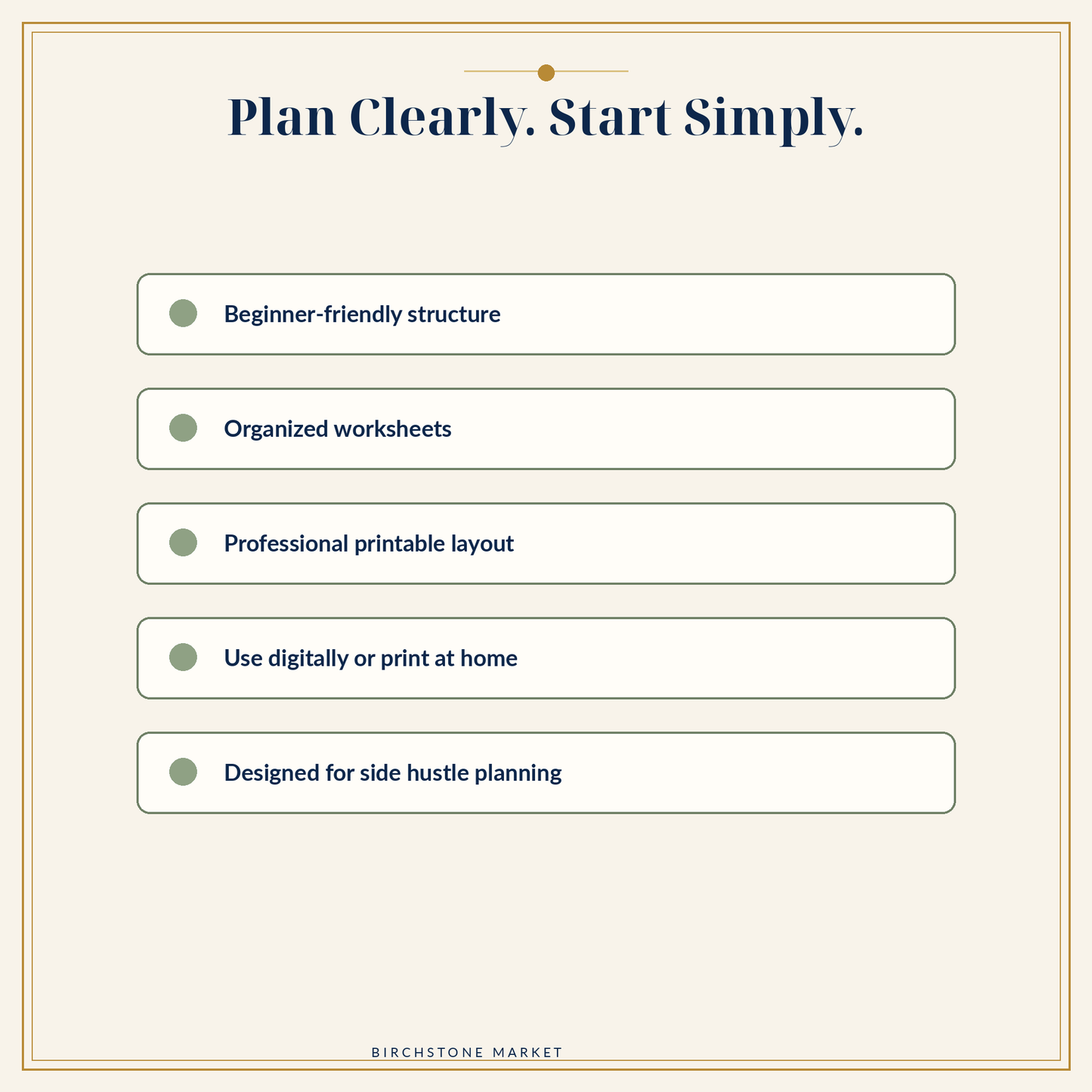 Side Hustle Planner & Launch Workbook Printable PDF