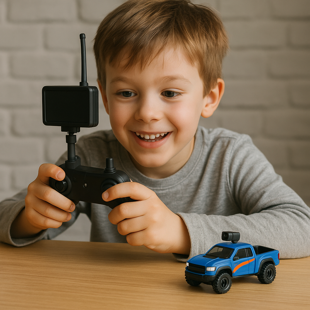 Mini FPV RC Truck with HD Camera — 1/64 Scale Remote Control Car