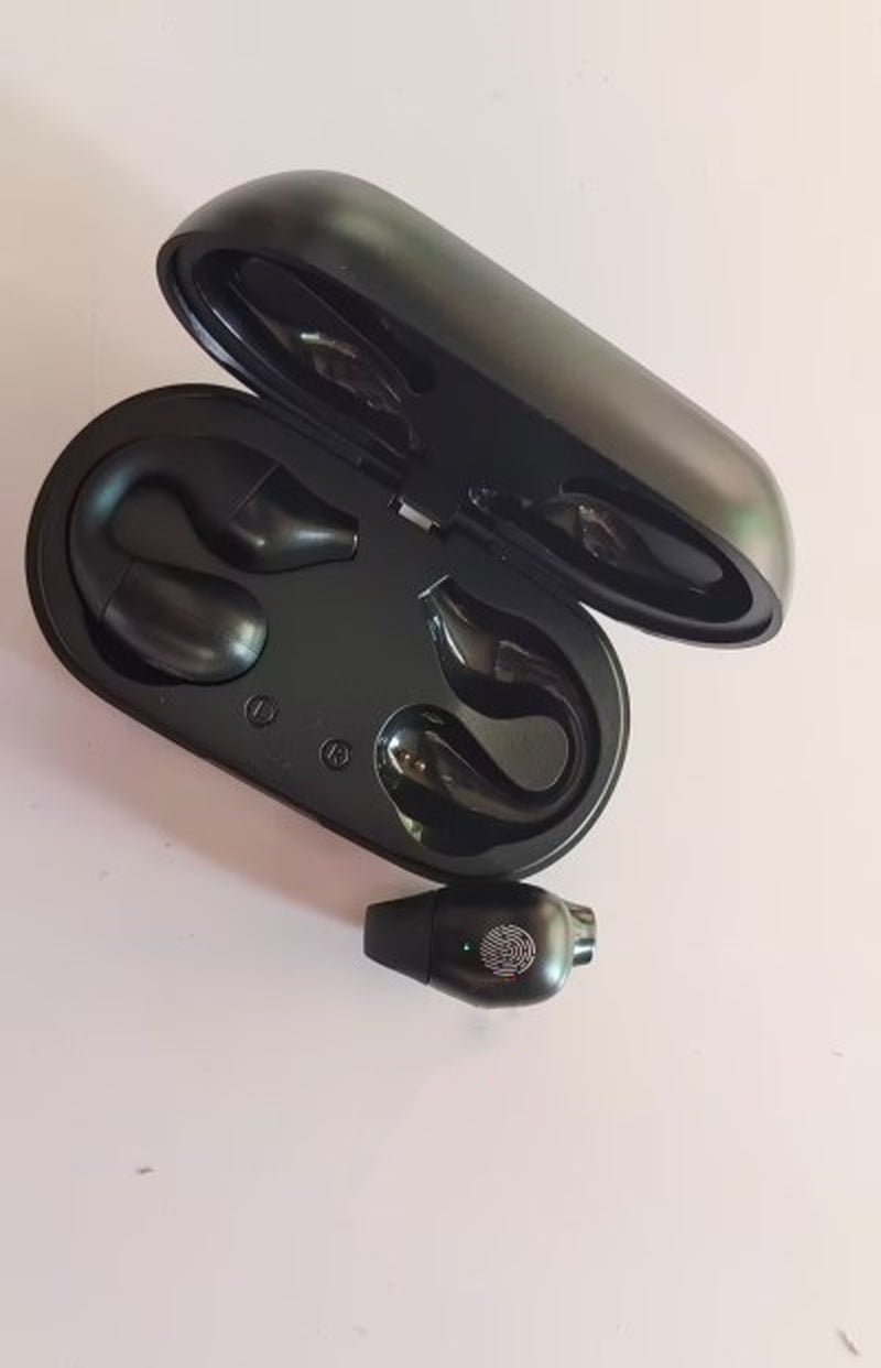 Open-Ear Ear Clip Bluetooth 5.2 Wireless Headphones with Mic