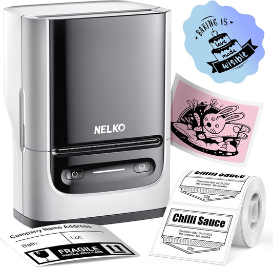 Nelko PM220 Portable Bluetooth Thermal Label Printer for Small Business