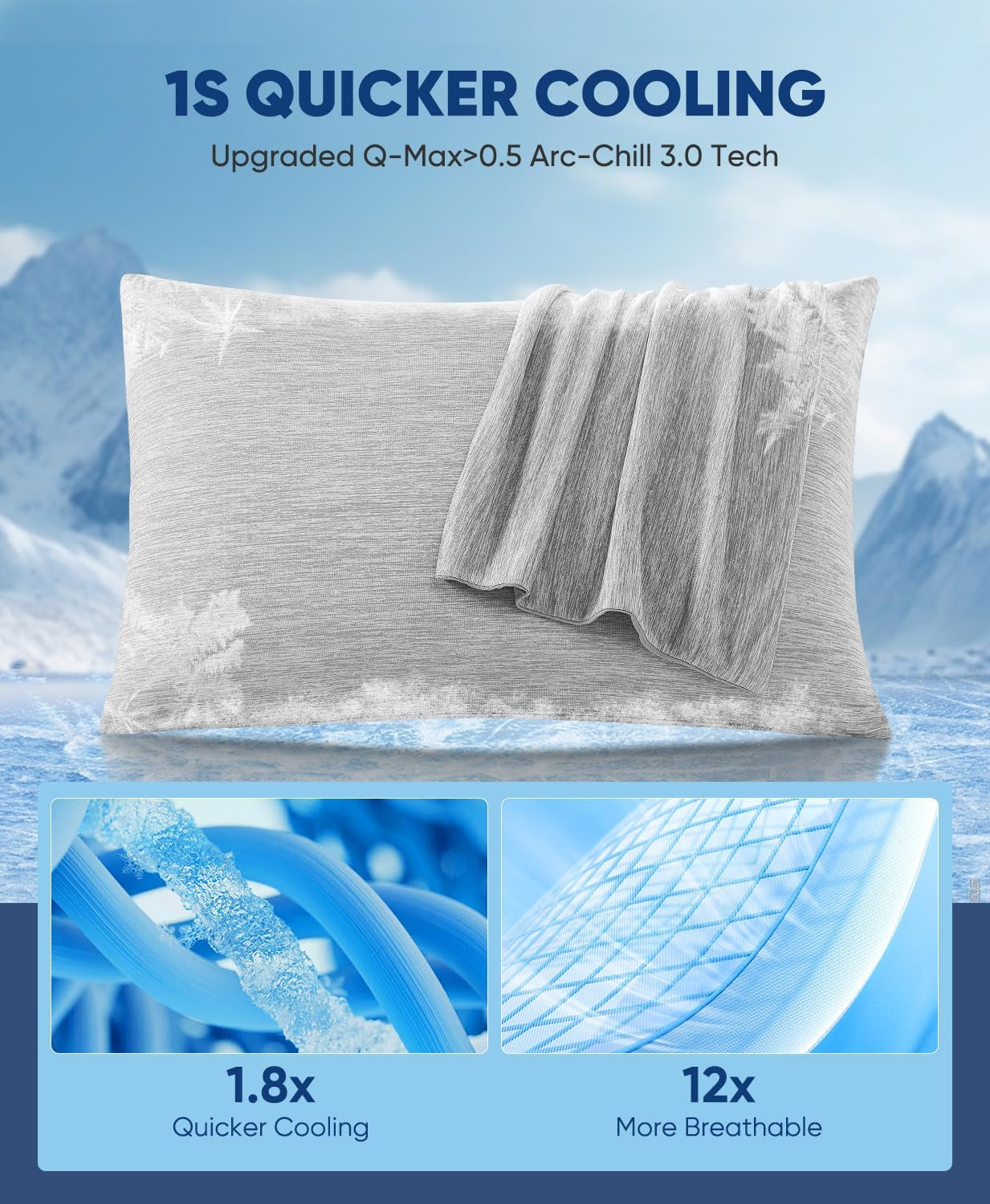 Cooling Pillowcase for Hot Sleepers | Soft Breathable Pillow Cover