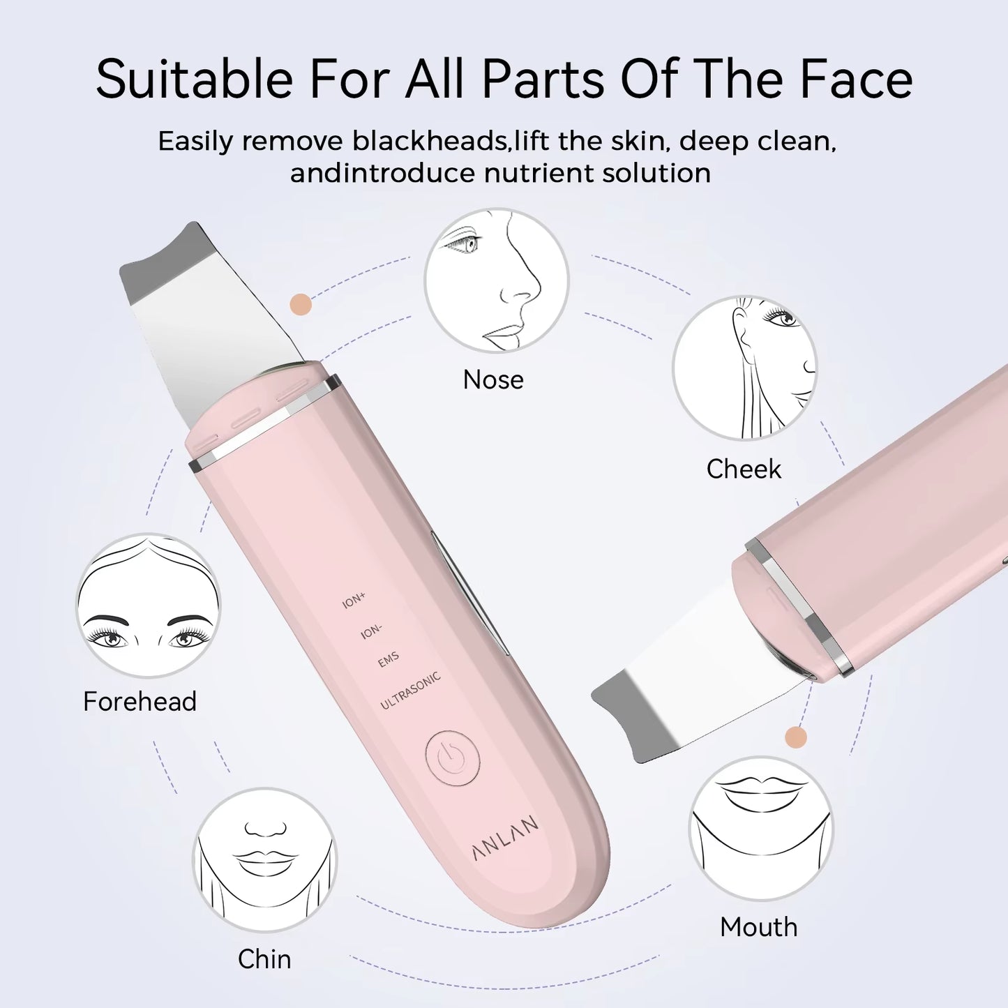 ANLAN Ultrasonic Skin Scrubber Facial Cleansing Tool