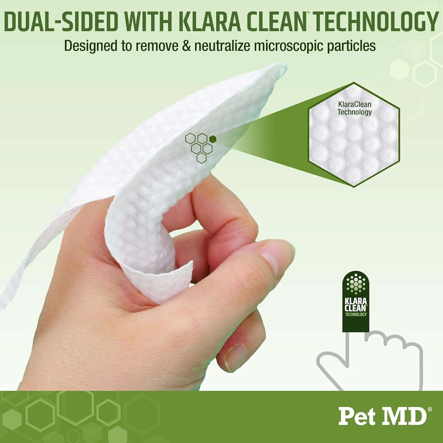 Pet MD Dog Ear Cleaning Finger Wipes – 50 Count