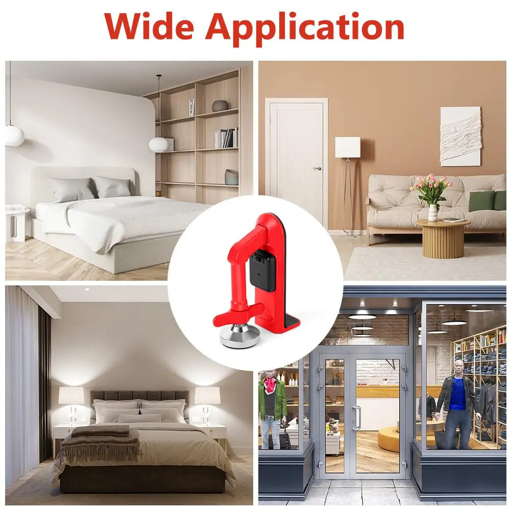 Portable Door Stop Alarm Adjustable Travel Security Door Jammer