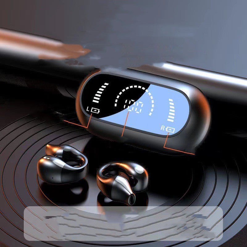 Open-Ear Ear Clip Bluetooth 5.2 Wireless Headphones with Mic