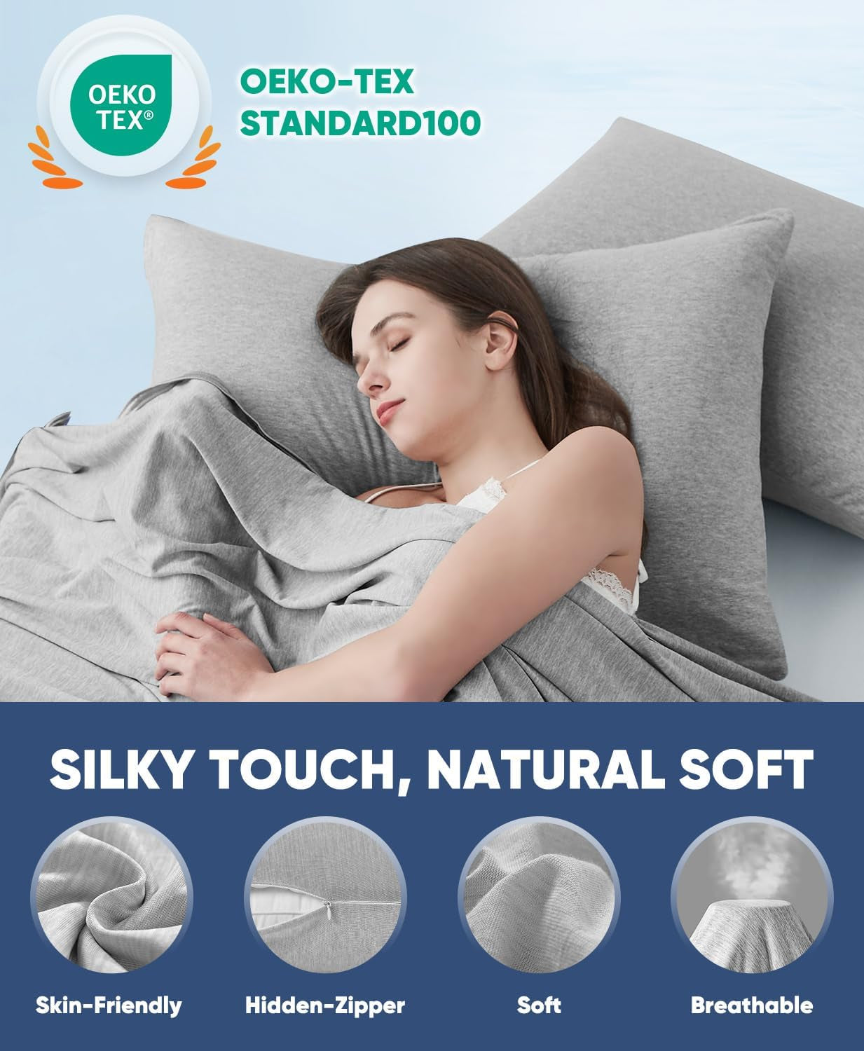 Cooling Pillowcase for Hot Sleepers | Soft Breathable Pillow Cover