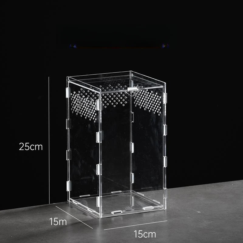 Home & Garden Pet Product Insect Supplies Boxes Reptile Product Hermit Crab Gecko Feeding Tank Assembled Acrylic Transparent Box