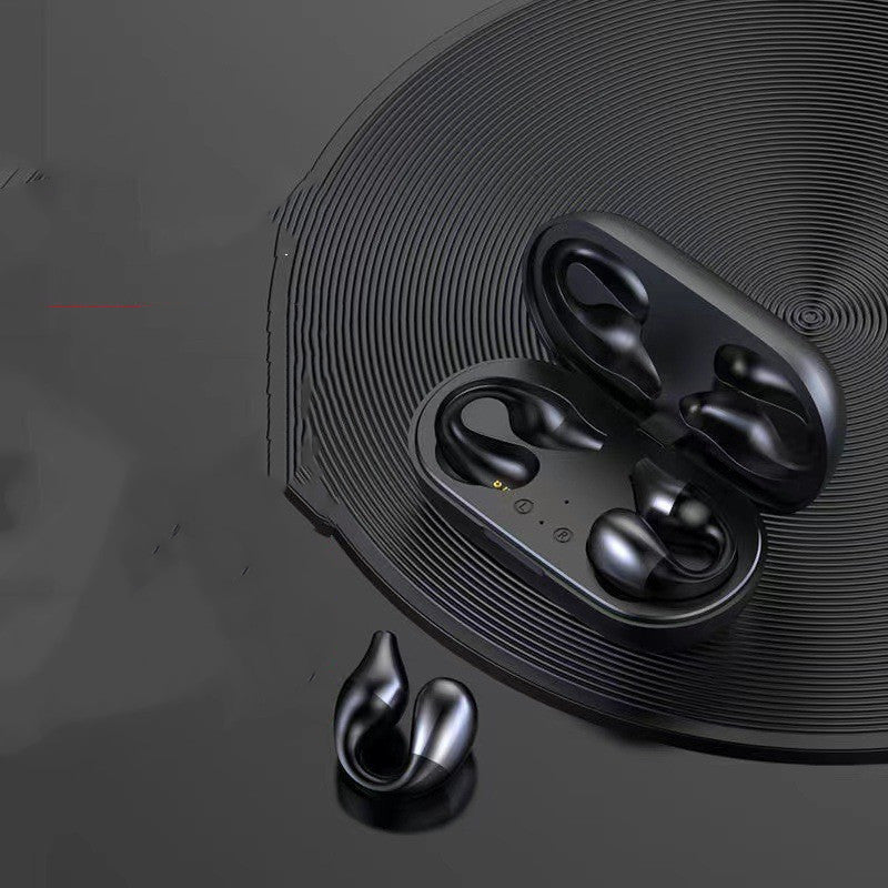 Open-Ear Ear Clip Bluetooth 5.2 Wireless Headphones with Mic