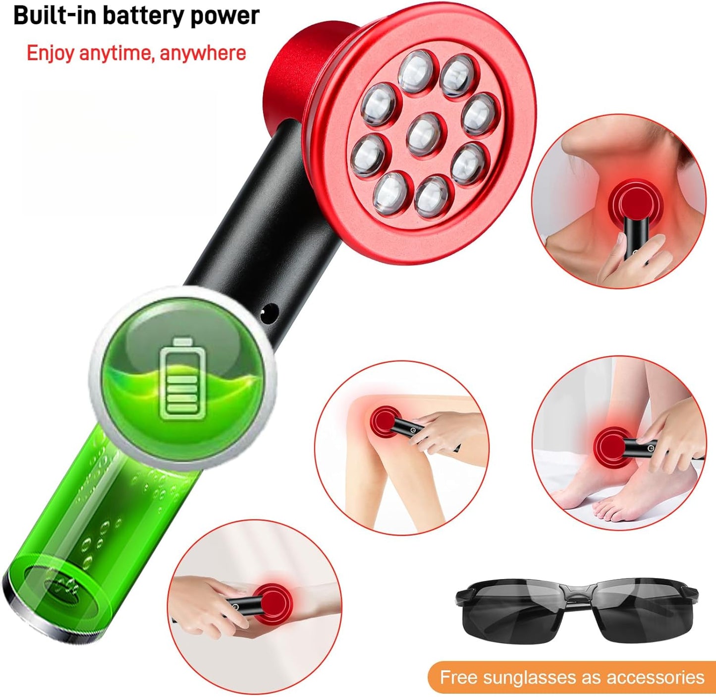 Handheld Red Light Therapy Device 630/660/850nm | NINSI