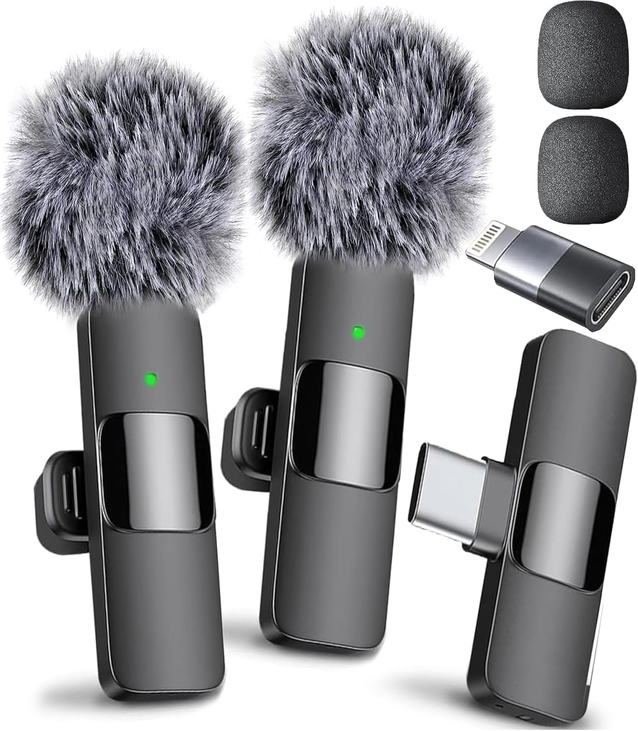 Mini Mic Pro Wireless Lavalier Microphone – 2 Pack for iPhone & Android