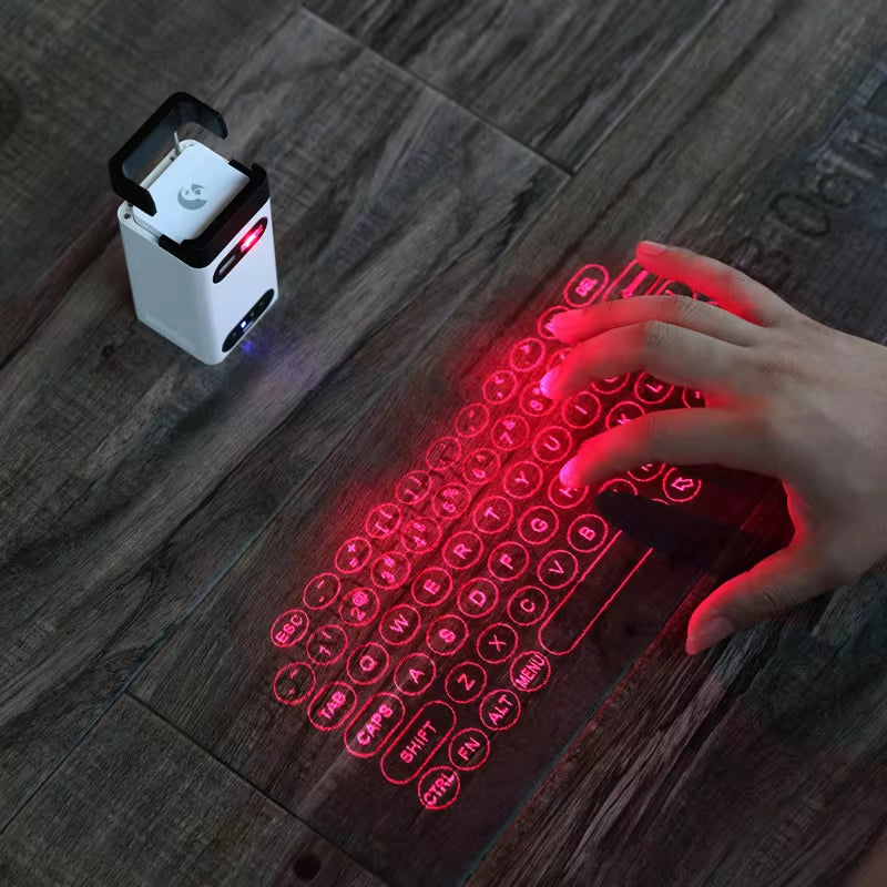 Mini Wireless Laser Projection Keyboard with Bluetooth Mouse Function