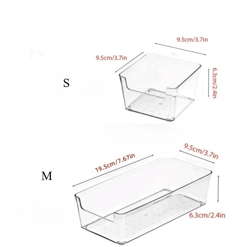 7 Pcs Set Drawer Divide Desktop Storage Box Cosmetics Storage Toolbox Underwear Socks Partition Sorting Transparent Storage Rack
