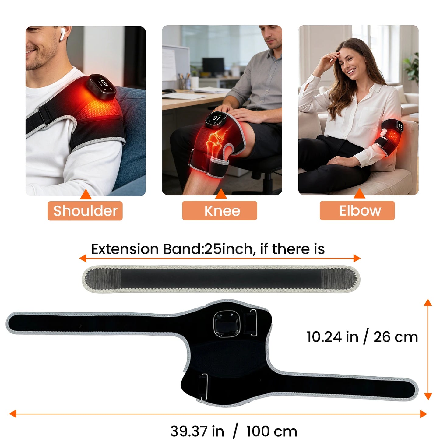 Infrared Heating Vibration Brace for Knee, Shoulder & Elbow Comfort