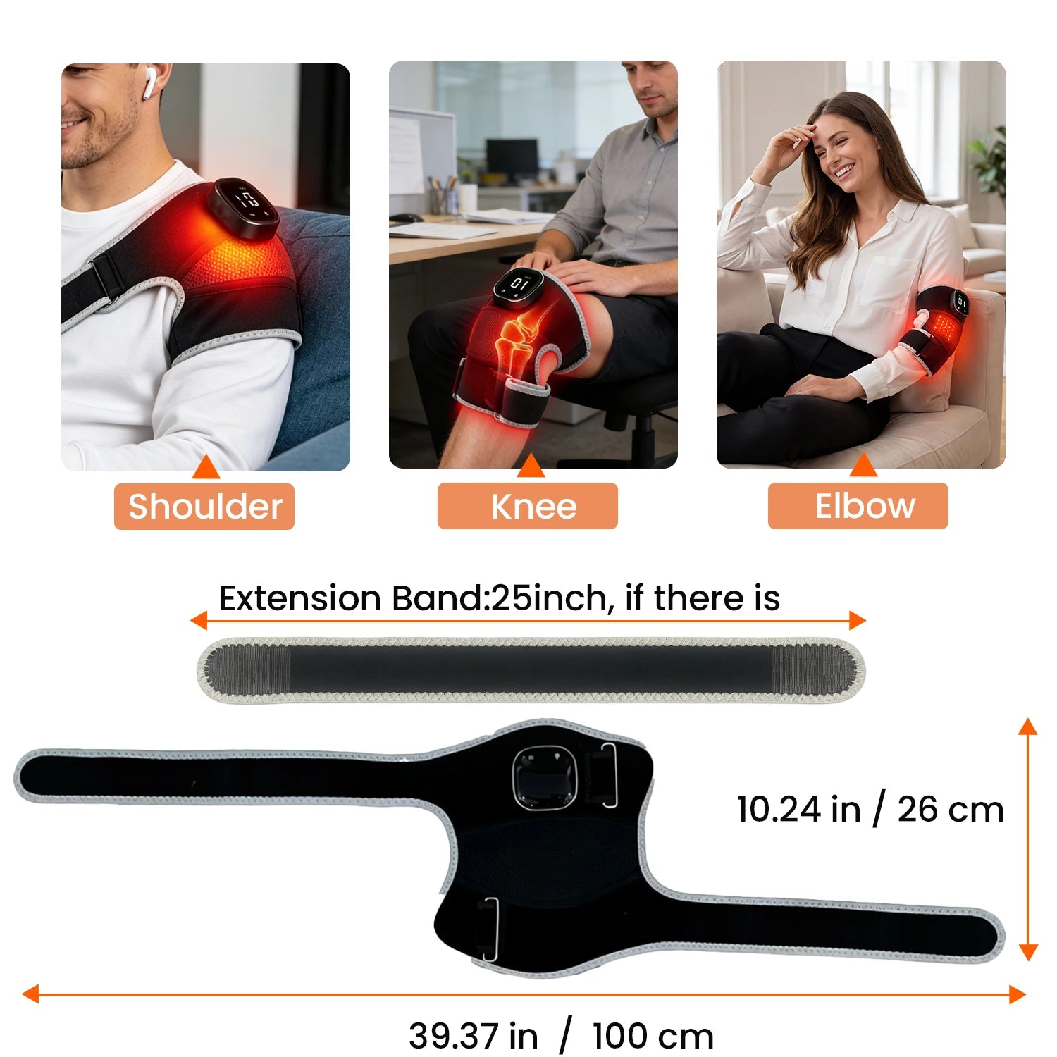 Infrared Heating Vibration Brace for Knee, Shoulder & Elbow Comfort