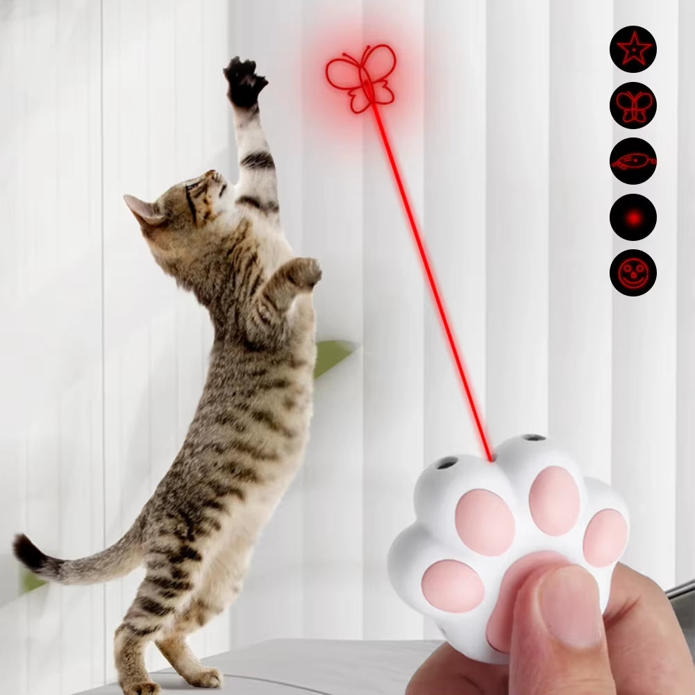 Rechargeable Laser Cat Toy with 5 Adjustable Patterns