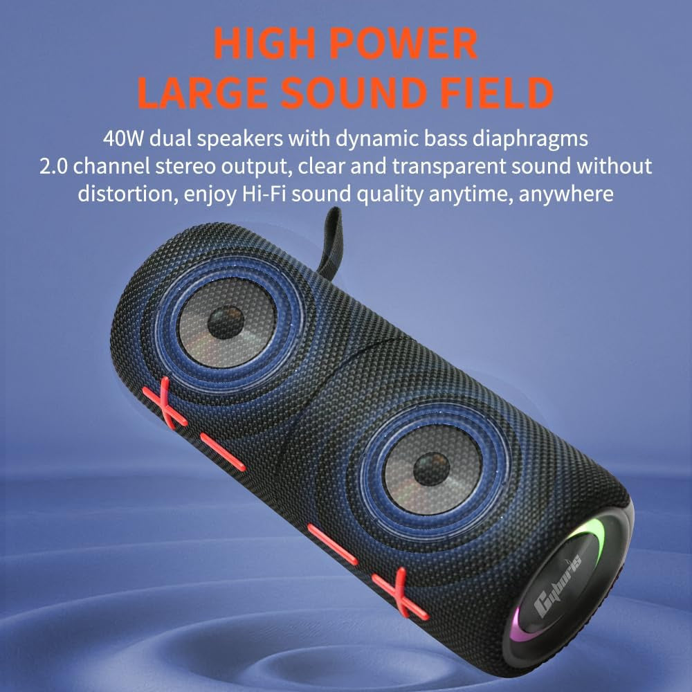 2-in-1 Splittable Bluetooth Speaker with 40W Stereo Sound