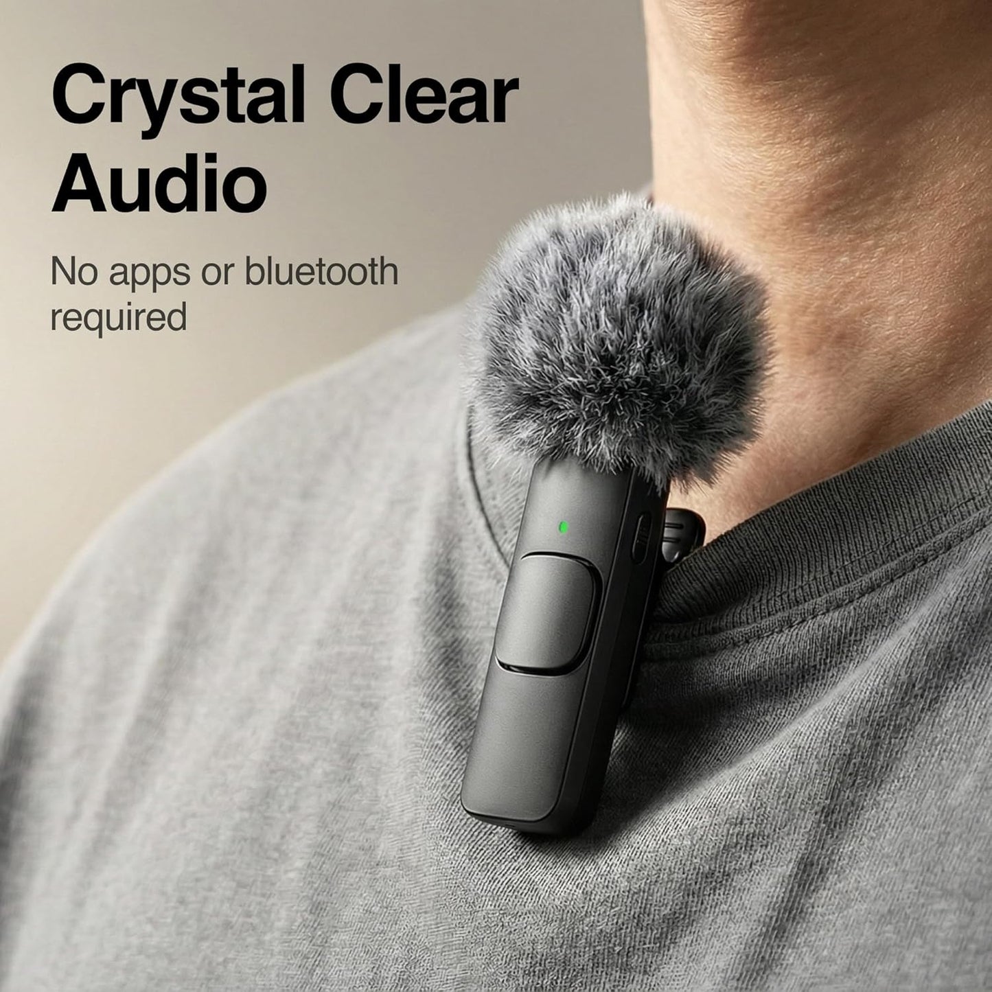 Mini Mic Pro Wireless Lavalier Microphone – Clip-On Mic with Charging Case