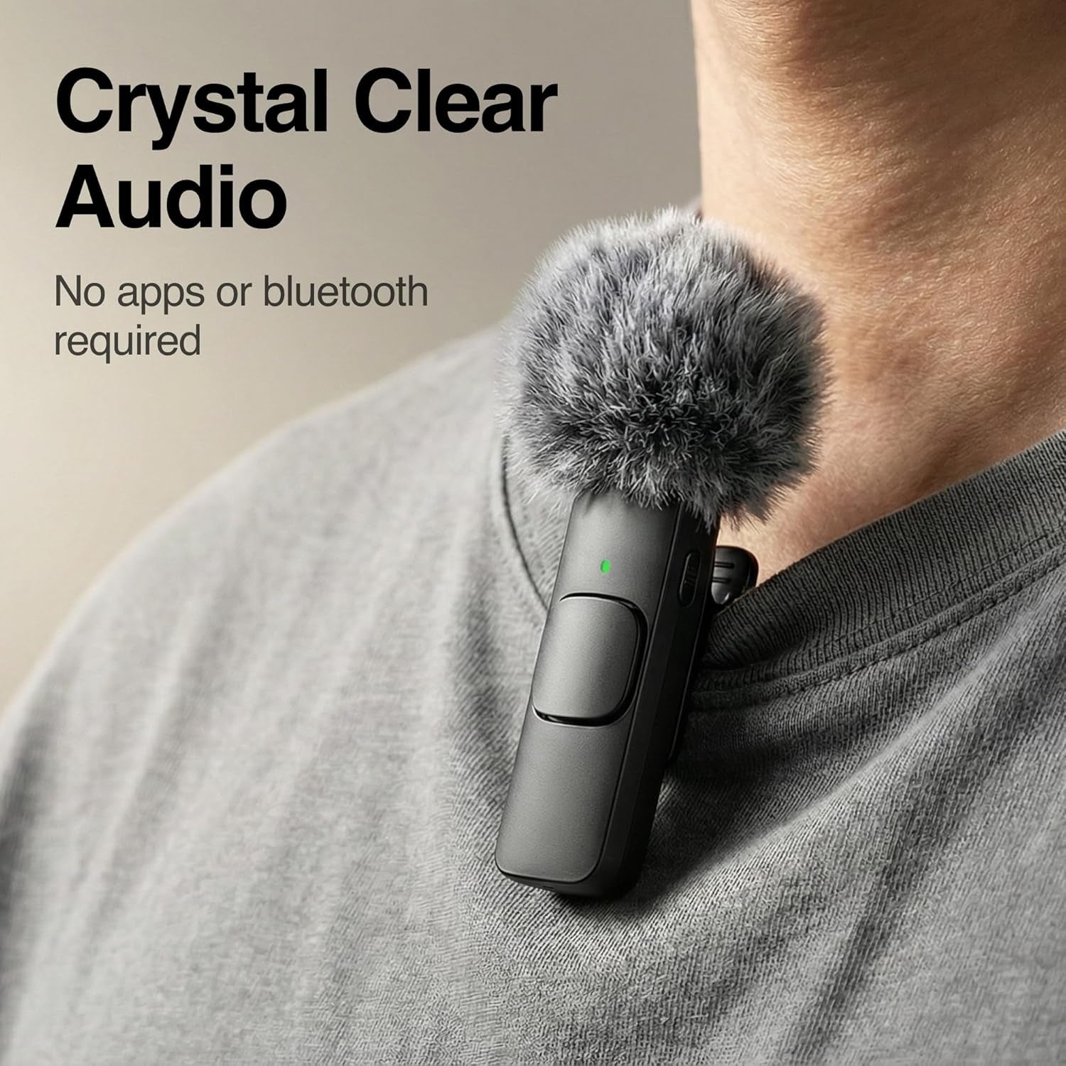 Mini Mic Pro Wireless Lavalier Microphone – Clip-On Mic with Charging Case