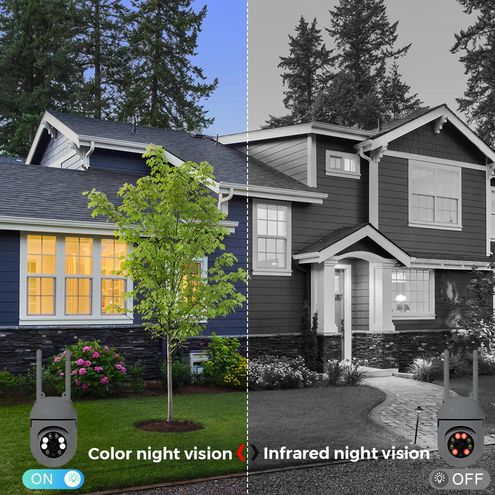 Outdoor WiFi PTZ Security Camera with AI Human Detection