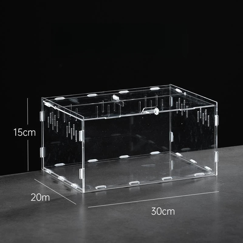 Home & Garden Pet Product Insect Supplies Boxes Reptile Product Hermit Crab Gecko Feeding Tank Assembled Acrylic Transparent Box