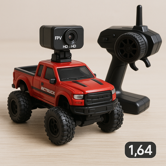 Mini FPV RC Truck with HD Camera — 1/64 Scale Remote Control Car