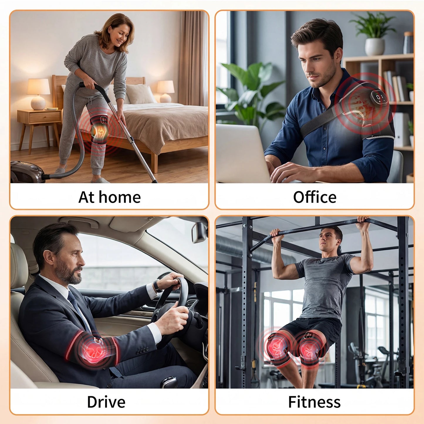 Infrared Heating Vibration Brace for Knee, Shoulder & Elbow Comfort