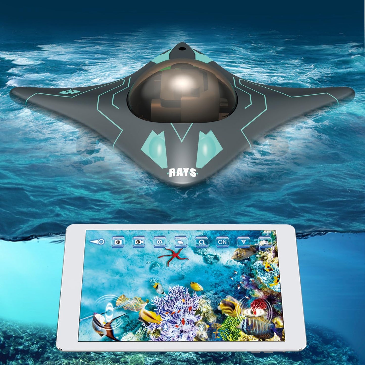 Kids WiFi Camera RC Boat Mini App-Controlled Waterproof Toy