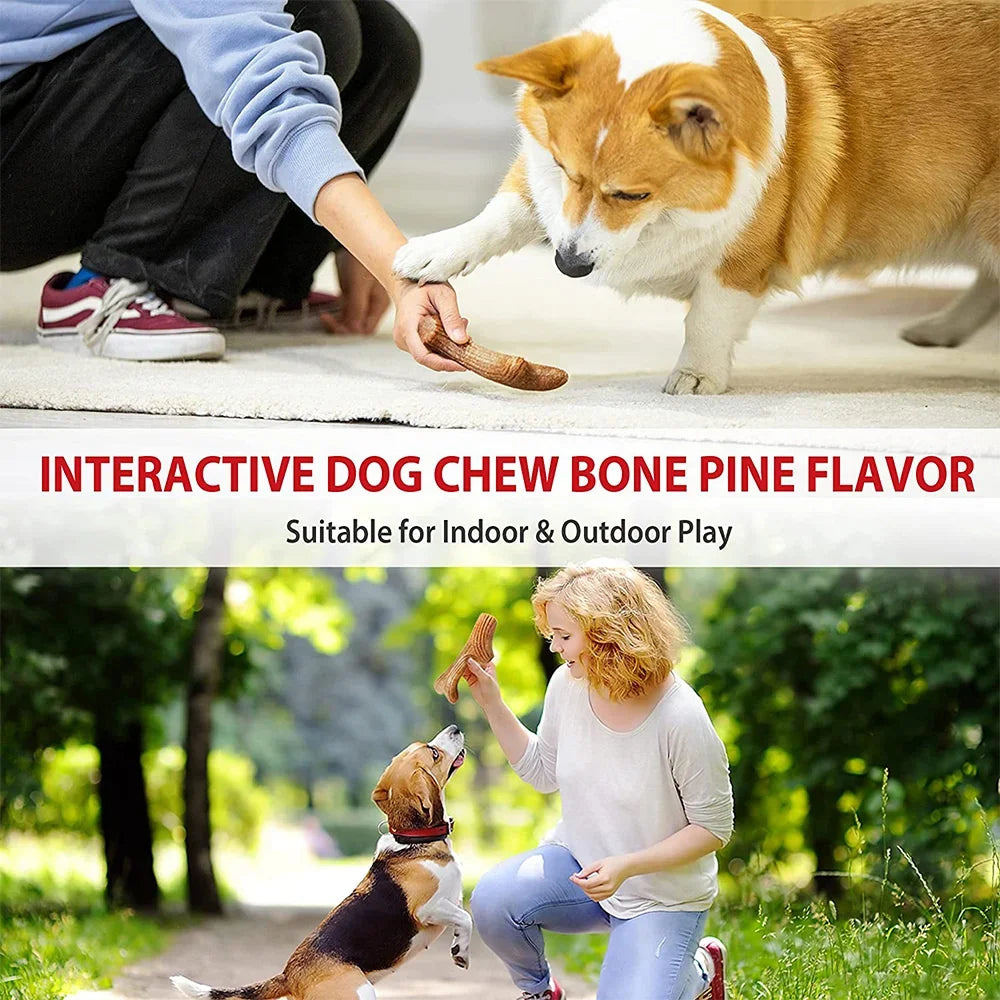 Gigwi Dog Chew Toys Real Wooden Deer Antlers for Aggressive Chewers Large Dog Chewing Indestructible Tough Durable Pet Toys Gift