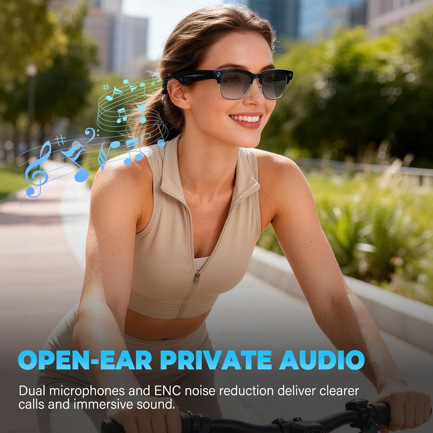 SGUKZF AI Smart Glasses with 4K Camera & Bluetooth Audio