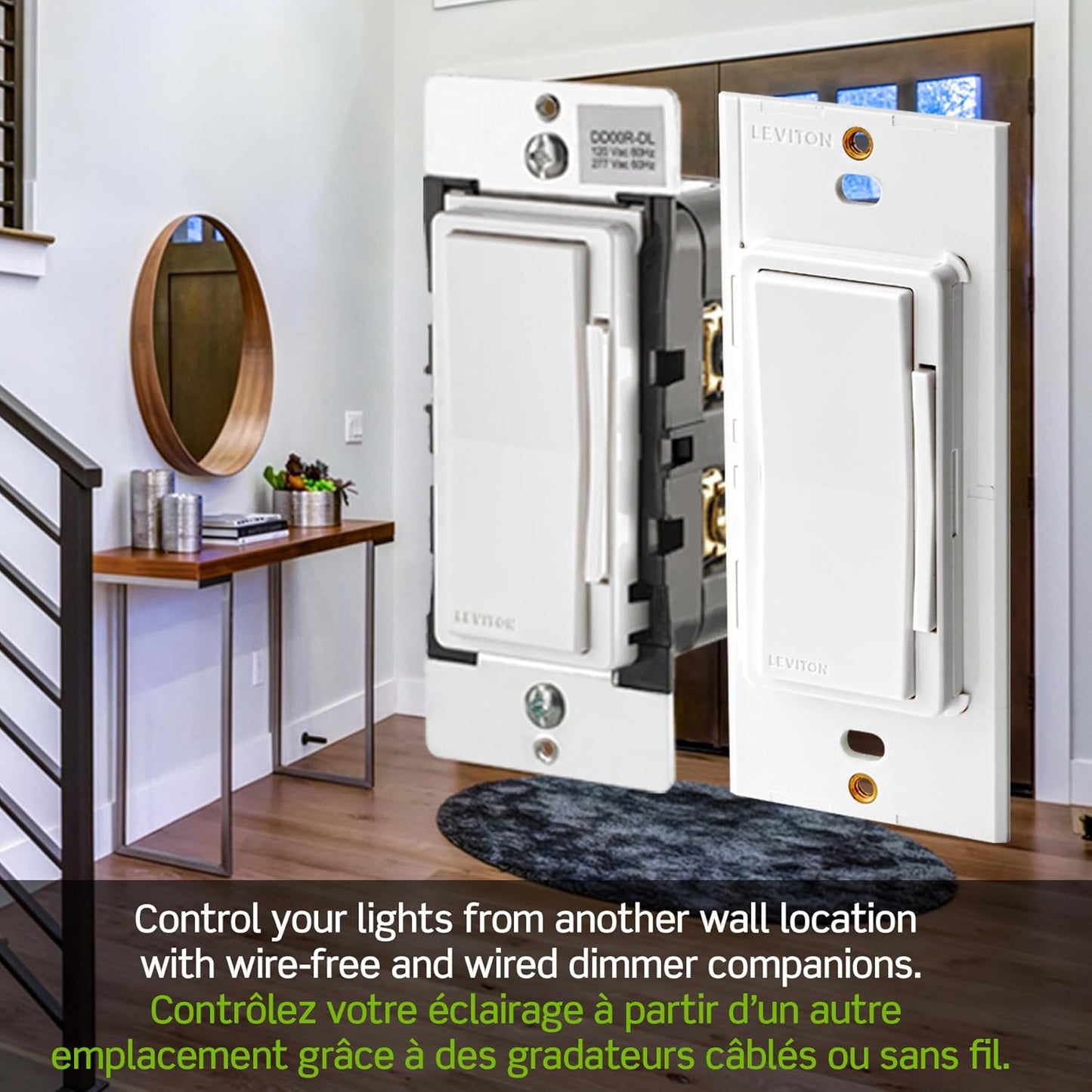 Decora Smart Switch, Wi-Fi, Works with Matter, Alexa, Google Assistant, Apple Home/Siri & Wired or Wirefree 3-Way, Neutral Wire Required, D315S-1RW, White