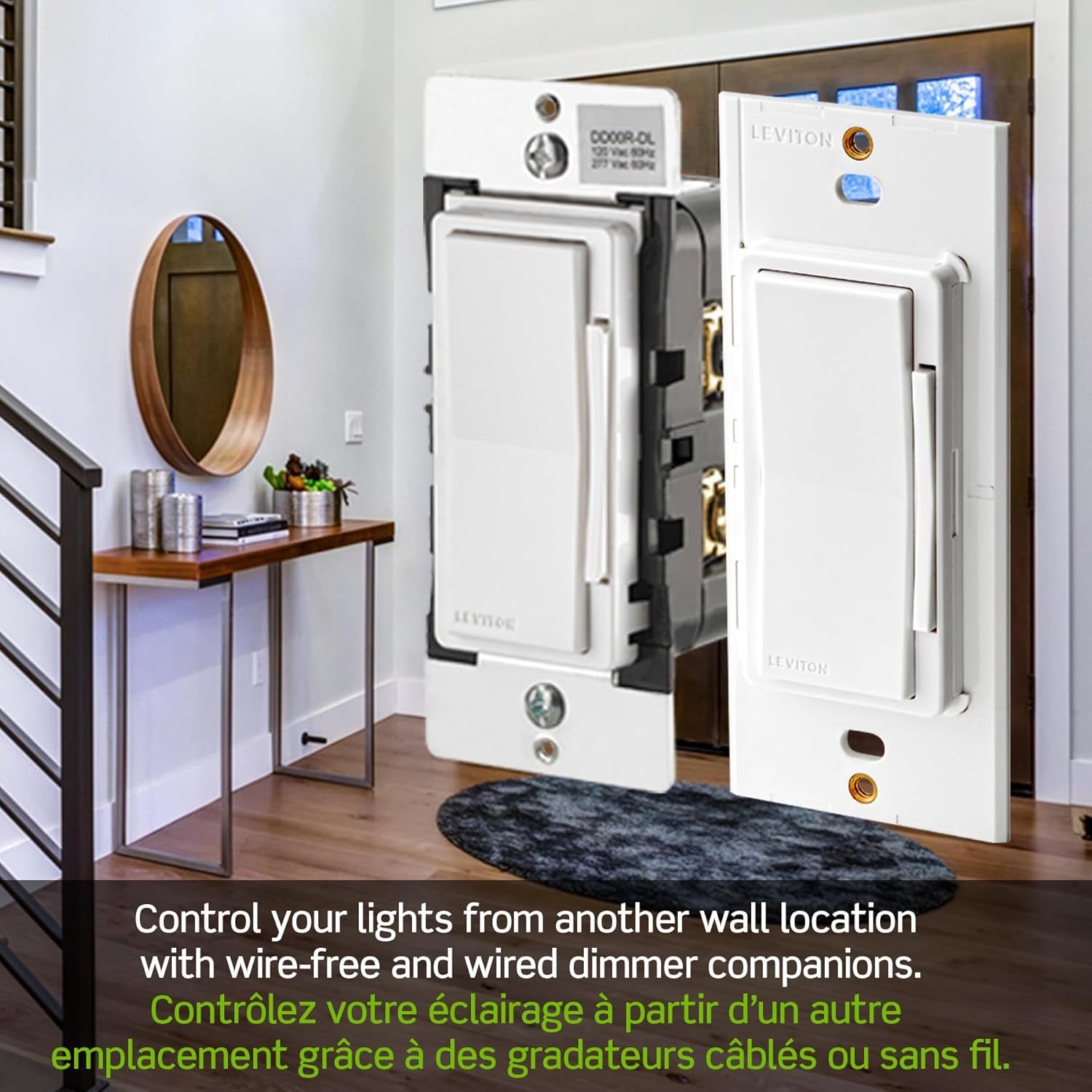 Decora Smart Switch, Wi-Fi, Works with Matter, Alexa, Google Assistant, Apple Home/Siri & Wired or Wirefree 3-Way, Neutral Wire Required, D315S-1RW, White