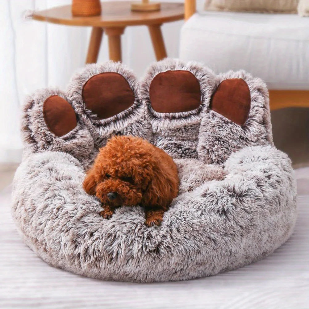 Bear Paw Fluffy Pet Sofa Bed for Dogs & Cats