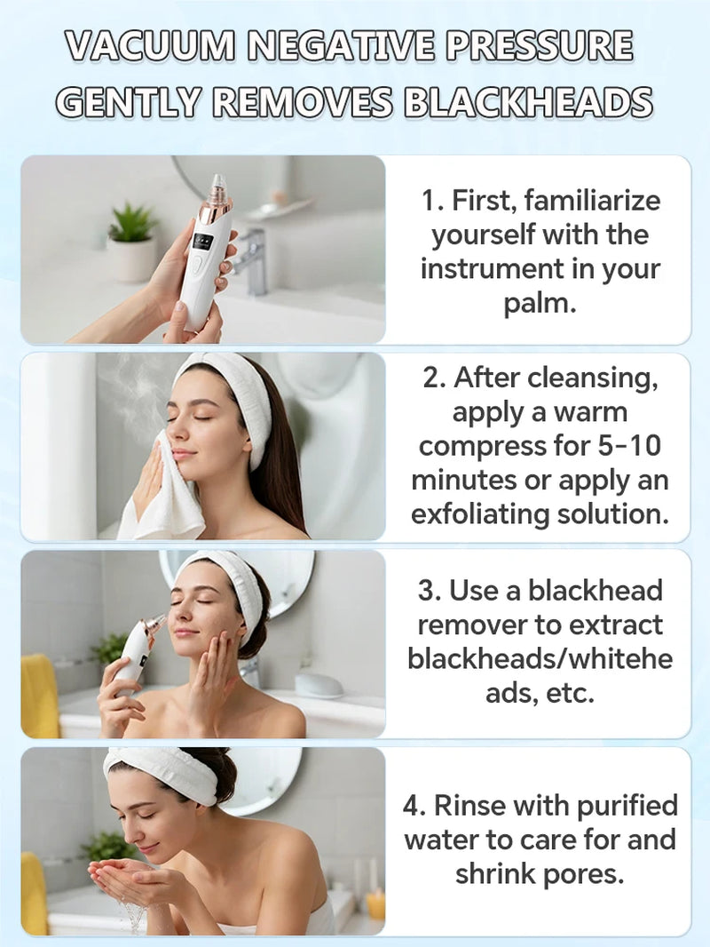 Rechargeable Blackhead Vacuum Pore Extractor Tool