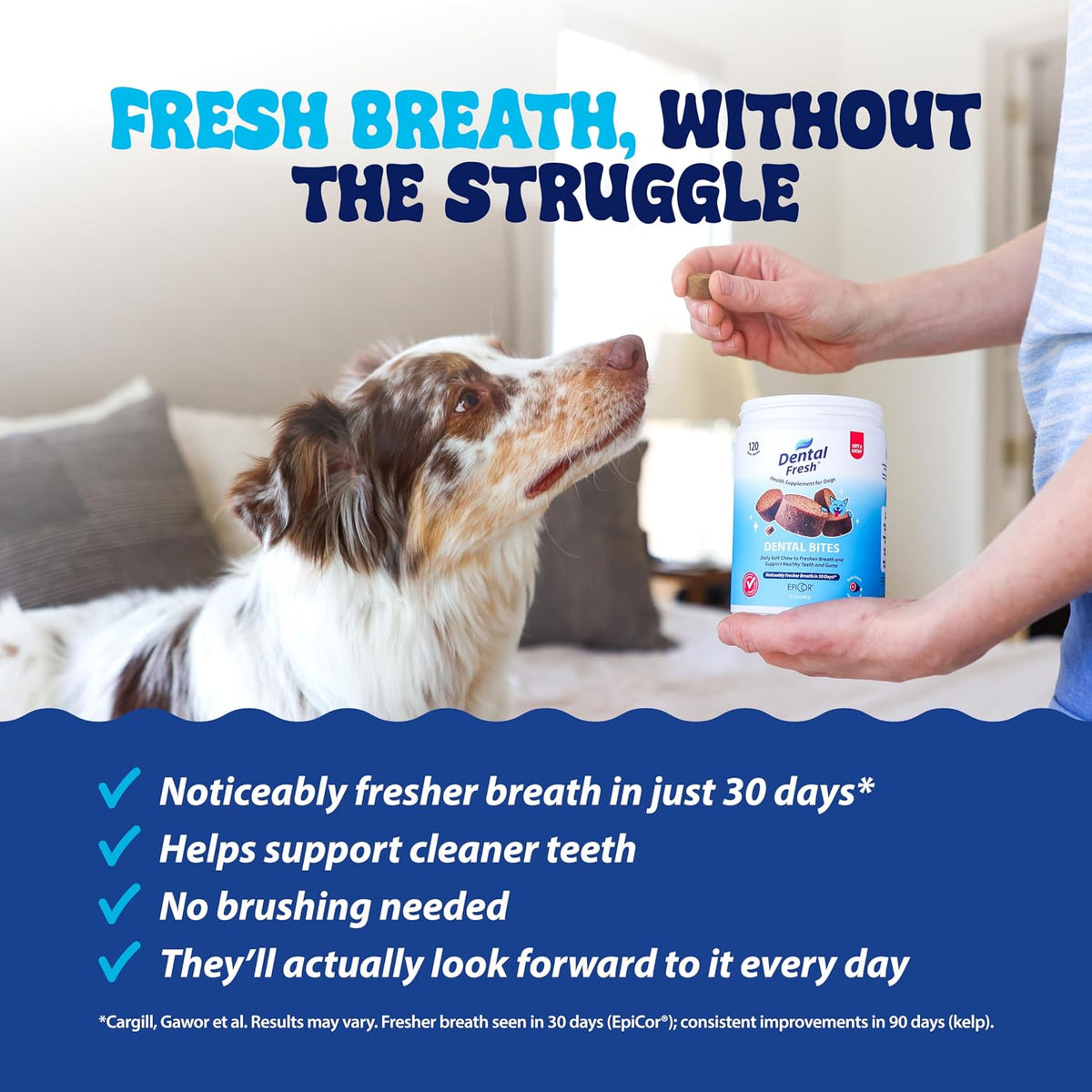 Dental Bites for Dogs, Daily Oral Care, 120 Count