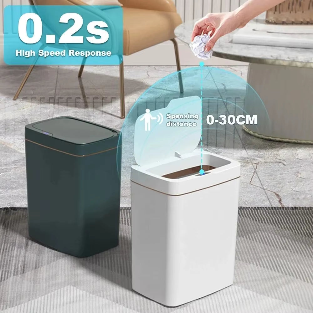15L Touchless Smart Sensor Bathroom Trash Can