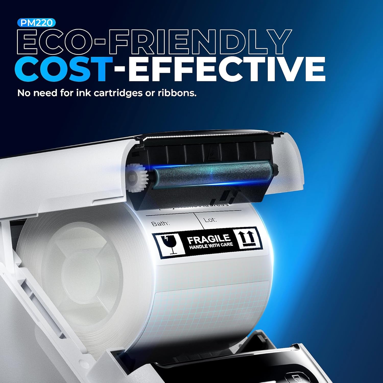 Nelko PM220 Portable Bluetooth Thermal Label Printer for Small Business