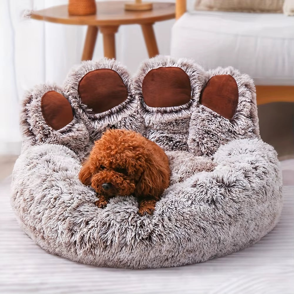 Bear Paw Fluffy Pet Sofa Bed for Dogs & Cats