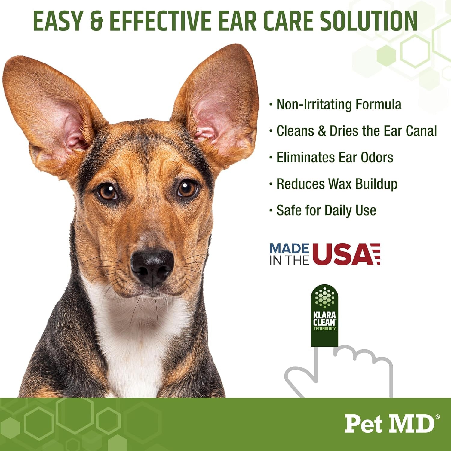 Pet MD Dog Ear Cleaning Finger Wipes – 50 Count