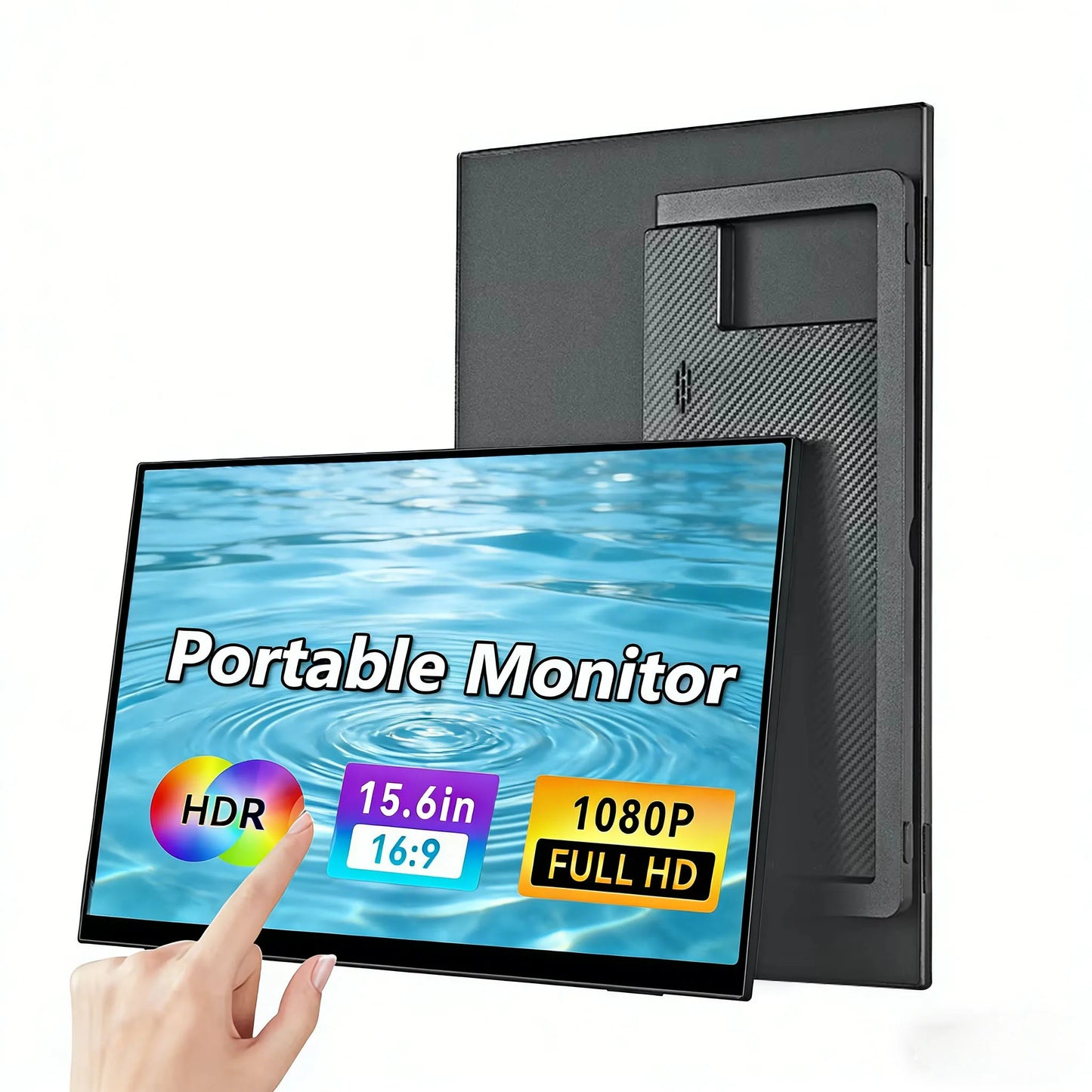 15.6-Inch Portable FHD Monitor for Laptop, Switch, PS5 & Work