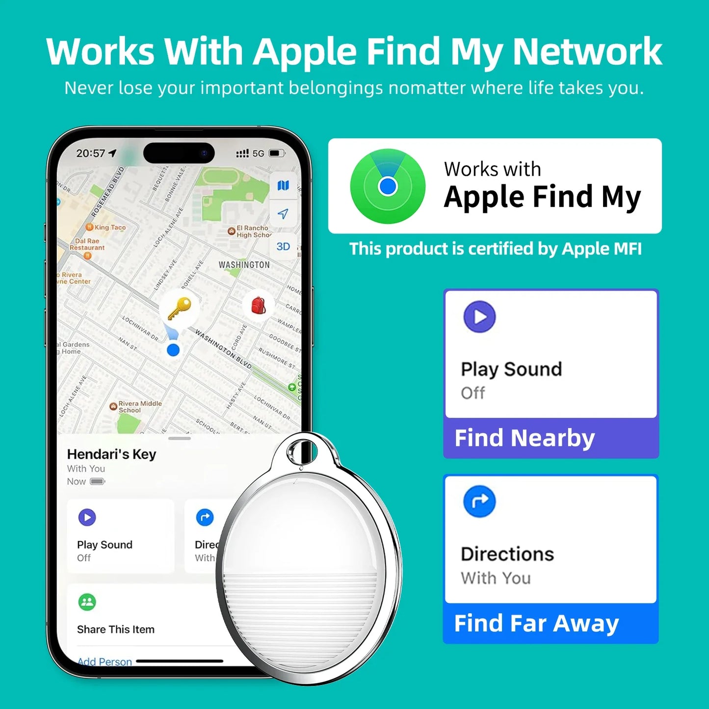 Mini Bluetooth Smart Tracker – Wallet, Bag & Key Finder