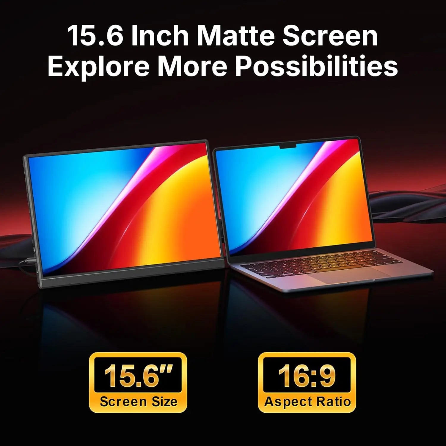 15.6-Inch Portable FHD Monitor for Laptop, Switch, PS5 & Work