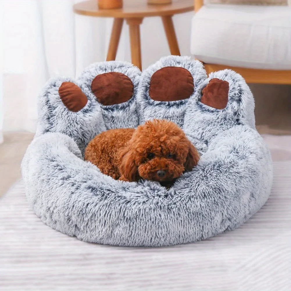 Bear Paw Fluffy Pet Sofa Bed for Dogs & Cats