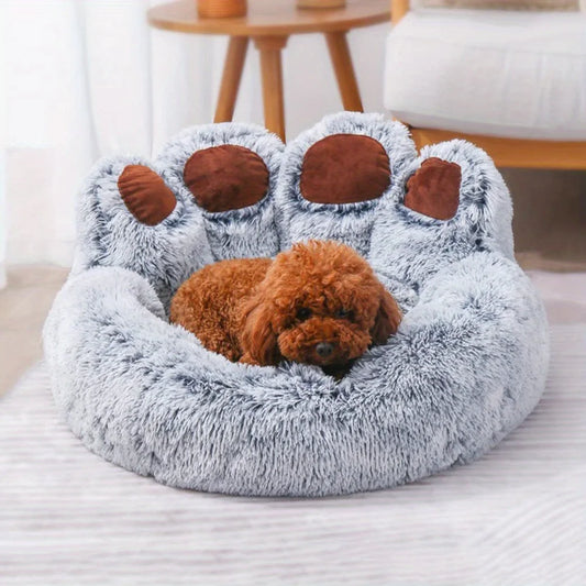 Bear Paw Fluffy Pet Sofa Bed for Dogs & Cats
