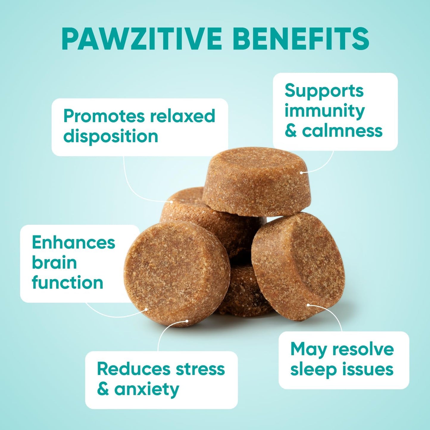 Pawzitive Pets Hemp Calming Chews for Dogs – 120 Soft Treats