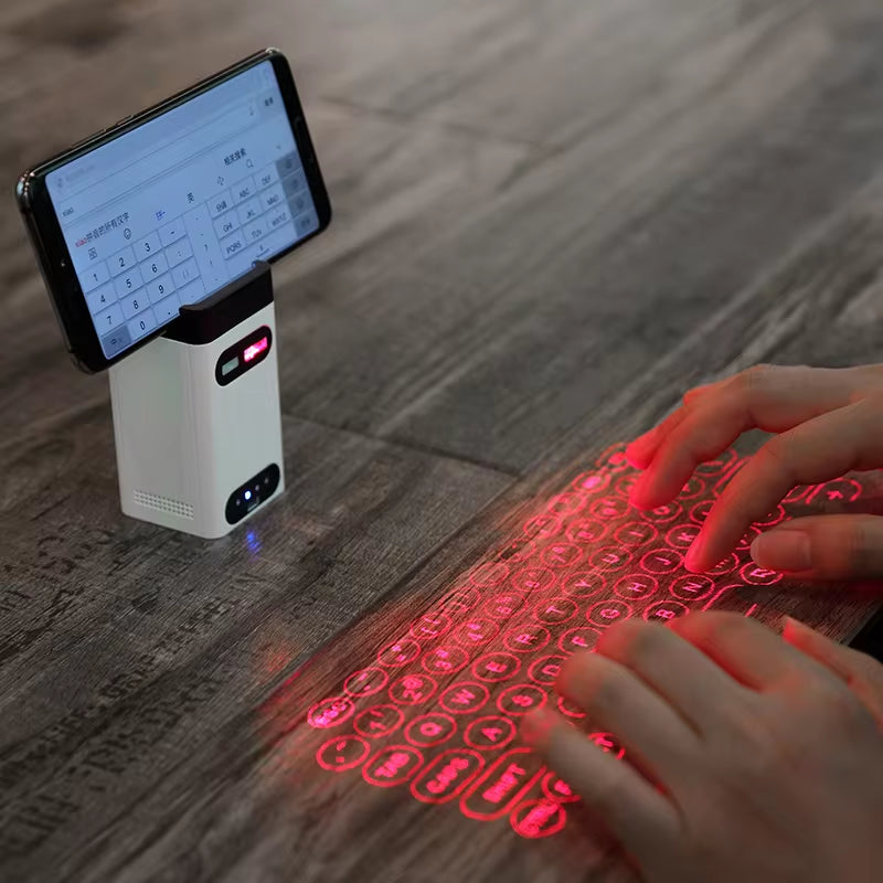 Mini Wireless Laser Projection Keyboard with Bluetooth Mouse Function