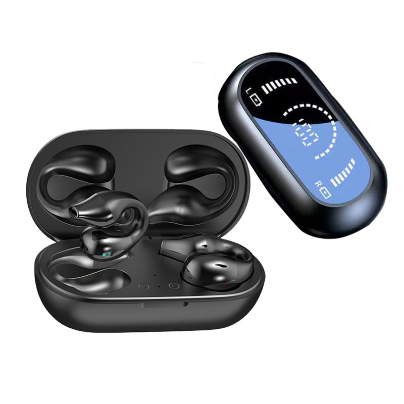 Open-Ear Ear Clip Bluetooth 5.2 Wireless Headphones with Mic