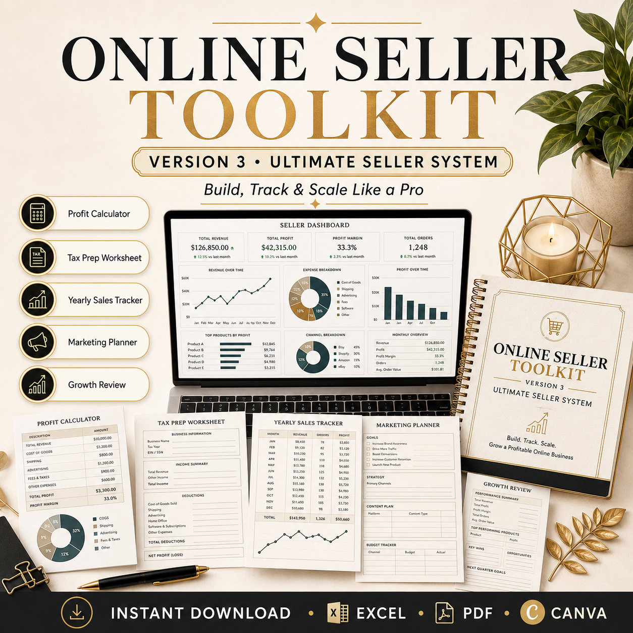 Online Seller Toolkit Ultimate Seller System | eCommerce Bundle