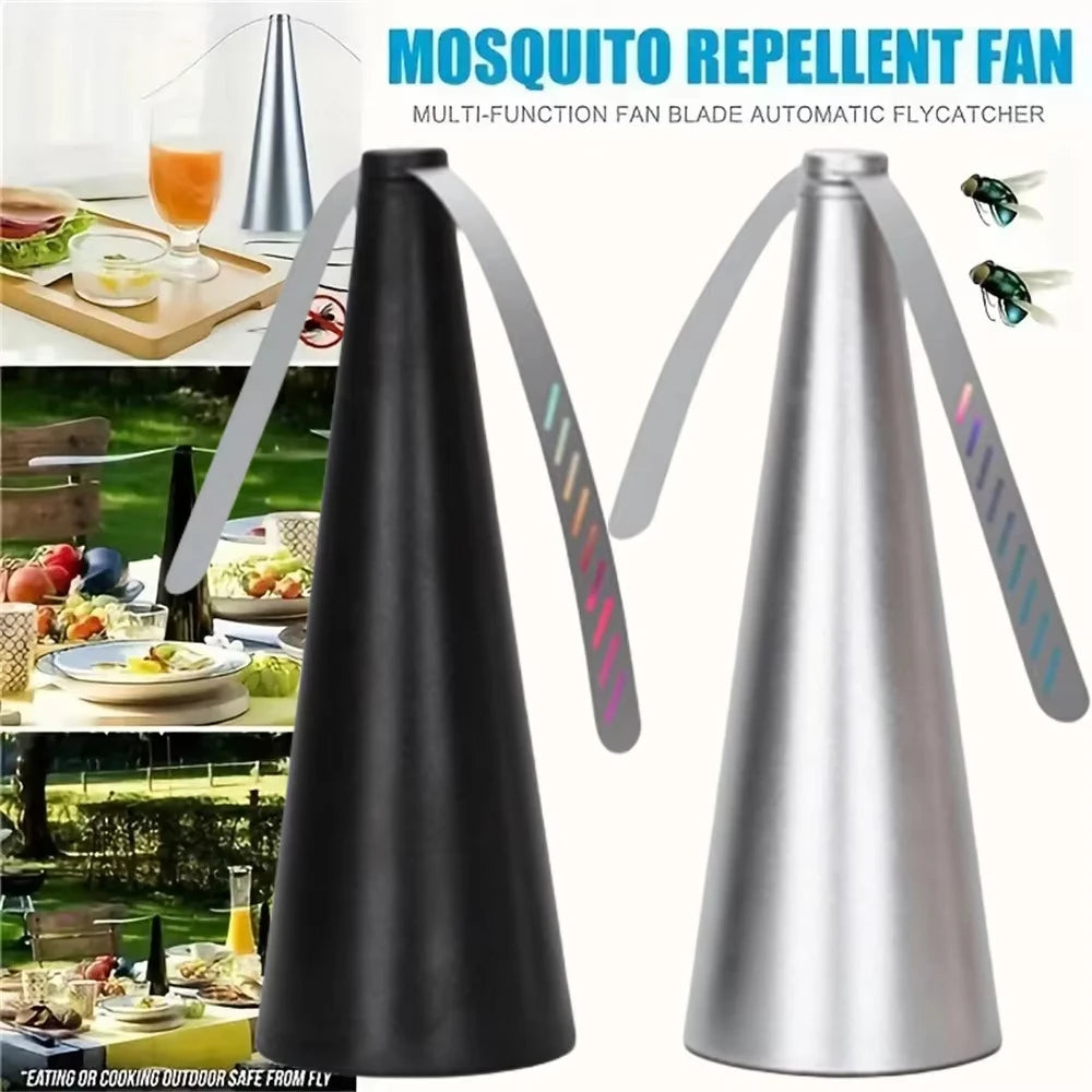 USB Cable/Dry Cell Outdoor Multifunctional Fly Repellent 360° Rotation Fan-Type Food Camping BBQ Food Mosquito Fruit Fly